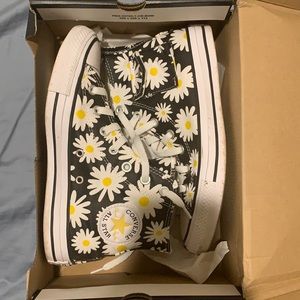 CONVERSE - sunflower high tops (gently used)